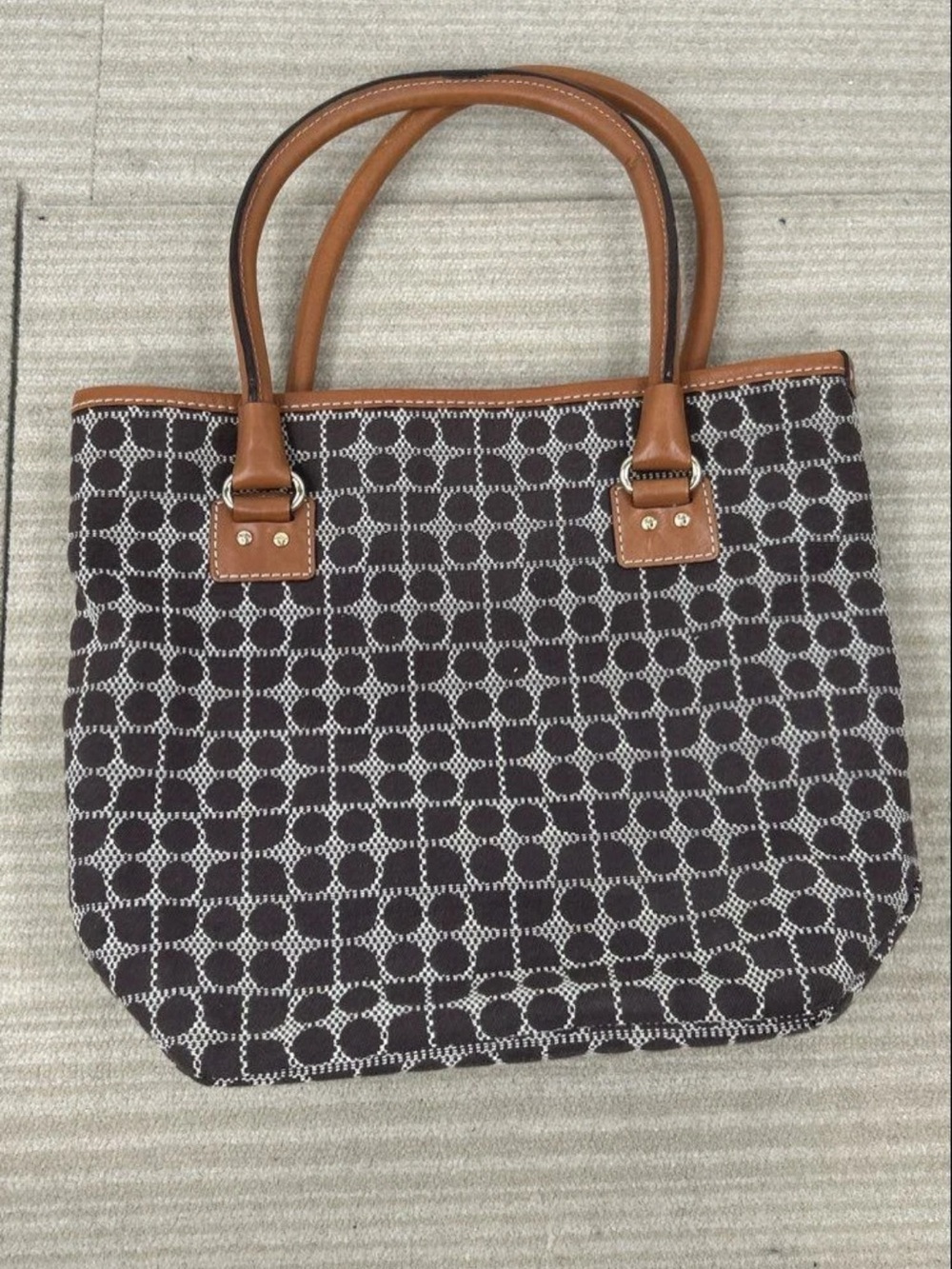 kate spade Black, Red & Tan Jacquard Stripe Tote - Picture 11 of 15
